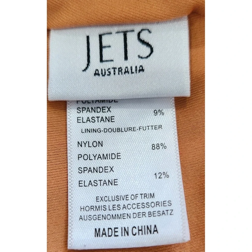 Jets Australia Women Multi Color Striped One Piece Swimsuit Orange Red Size 10
